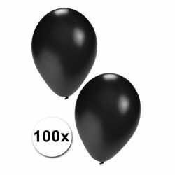 100 Zwarte carnavals ballonnen