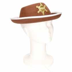Bruine sheriff hoed feest kinderen