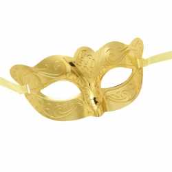 Carnavals masker metallic goud