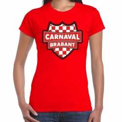 Carnavals verkleed t shirt brabant rood feest voor dames