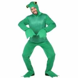Groene kikker dieren verkleedpak feest volwassenen