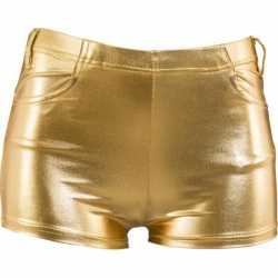 Hotpants goud feest dames