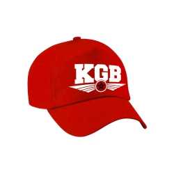Kgb agent tekst pet / baseball cap rood feest kinderen