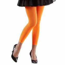 Neon oranje legging feest dames