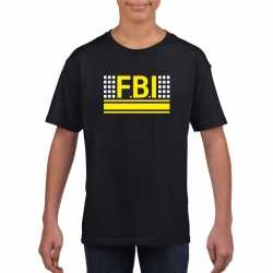 Politie fbi logo t shirt zwart feest kinderen
