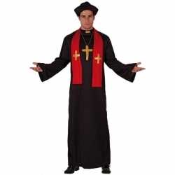 Priester kledings zwart rood