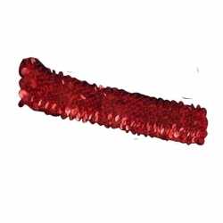Rode glitter pailletten disco haarband