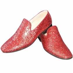Toppers rode glitter pailletten disco loafers/instap schoenen feest h