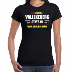 Valkenburg/vallekeberg carnavals kleding / t shirt zwart dames