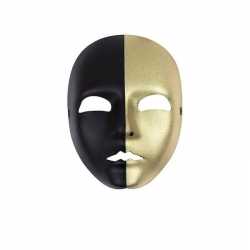 Verkleed masker zwart goud