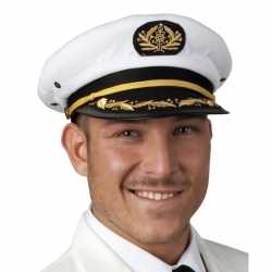 Voordelige kapiteins pet wit feest heren maat 59