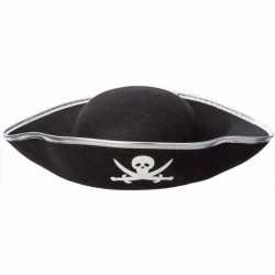 Zwarte piraten hoed feest volwassenen