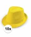 10x goedkope gele verkleed hoedjes feest volwassenen