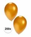 200 carnavals ballonnen in goudkleur