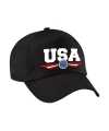 Amerika usa landen pet baseball cap zwart volwassenen