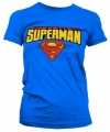 Blauw girly t-shirt superman
