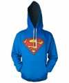 Blauwe capuchon sweater superman logo
