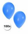Blauwe carnavals ballonnen honderd st