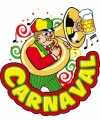 Carnavals decoratiebord muzikant 35 bij 40 centimeter