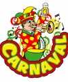 Carnavals decoratiebord muzikant trompet 35 bij 40 centimeter