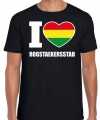 Carnavals i love rogstaekersstad t-shirt zwart feest heren