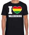 Carnavals i love vallekeberg t-shirt zwart feest heren