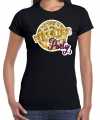Disco eighties party feest t-shirt zwart feest dames