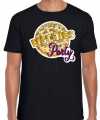 Disco eighties party feest t-shirt zwart feest heren