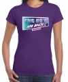 Eighties the 80s are back t-shirt paars feest dames