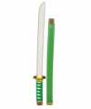 Groen plastic ninja samurai zwaard 60 centimeter