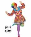 Grote maten clown verkleed jurk kleding feest dames