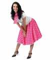 Jaren 50 rok fuchsia