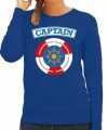 Kapitein captain verkleed sweater blauw feest dames