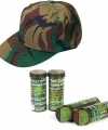 Leger accessoires verkleedset petje schmink