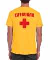 Lifeguard strandwacht verkleed t-shirt shirt geel feest heren