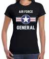 Luchtmacht air force verkleed t-shirt zwart feest dames
