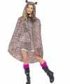Luipaarden party poncho