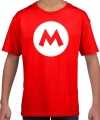 Mario loodgieter verkleed t-shirt rood feest kinderen