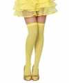 Neon gele verkleed kousen feest dames