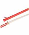Ninja vechters zwaard verkleed wapen rood 65 centimeter