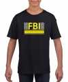 Politie fbi logo t-shirt zwart feest kinderen