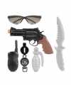 Politie speelgoed pistool wapen set 6 delig