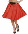 Rode fifties rok petticoat feest dames