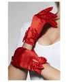 Rode korte verkleed handschoenen feest dames