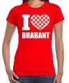 Rood i love brabant t-shirt dames