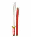 Rood plastic ninja samurai zwaard 60 centimeter