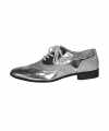 Seventies disco party schoenen zilver heren