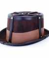 Steampunk hoed bruin