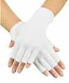 Witte handschoenen vingerloos gebreid feest volwassenen unisex