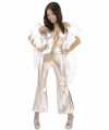 Zilveren kleding jumpsuit
